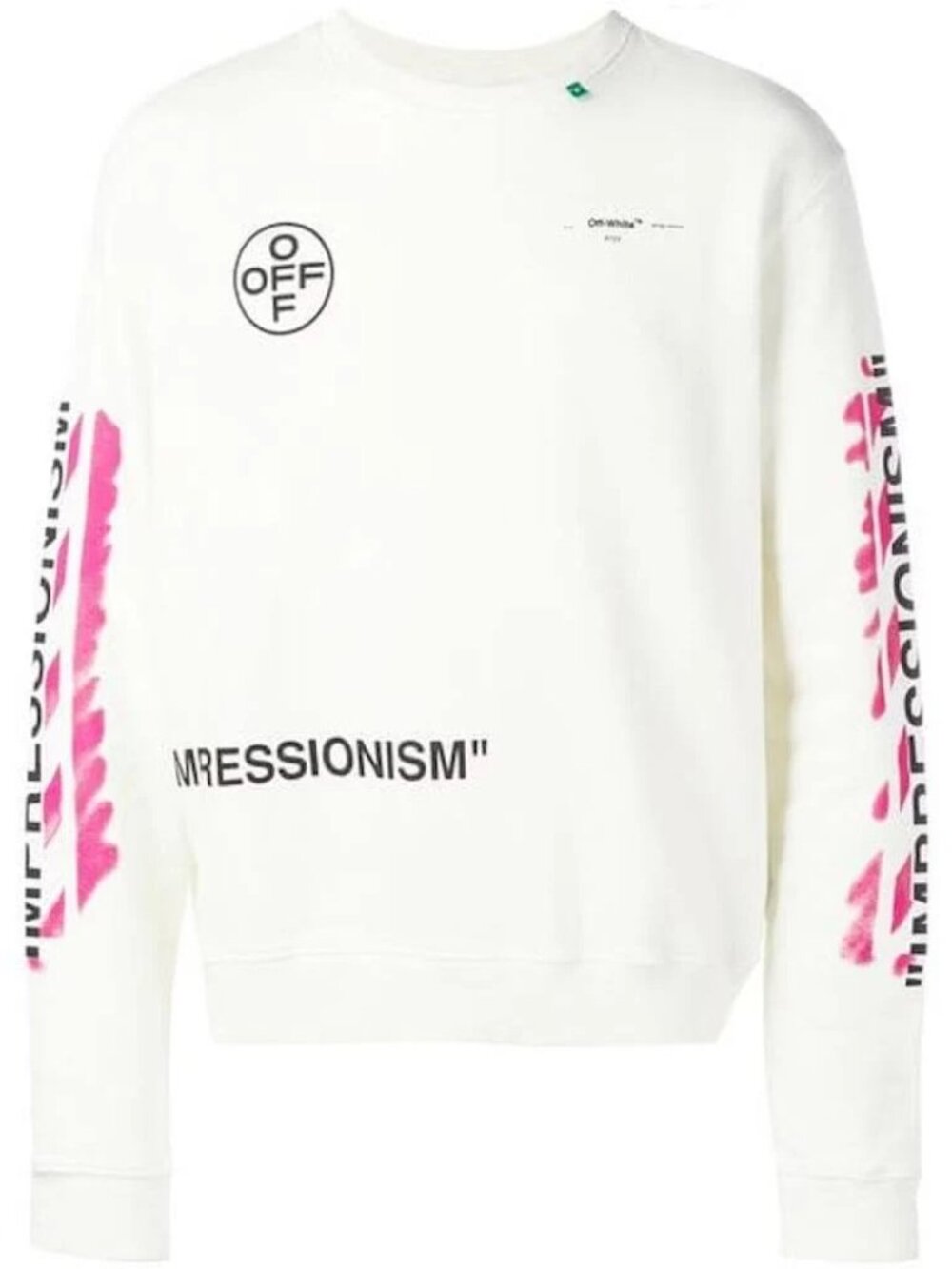 Off-White 2019 Impressionism White Graphic Sweatshirt Size Small